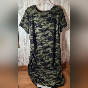 No Boundaries Camouflage Midi Dress Super Soft Material Army Military XXL